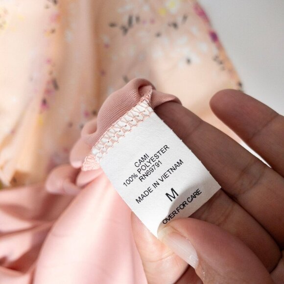 Floral Boho Maxi Dress By Fig & Flower  Smocked Waist Button-Down Puff Sleeves - Picture 9 of 11